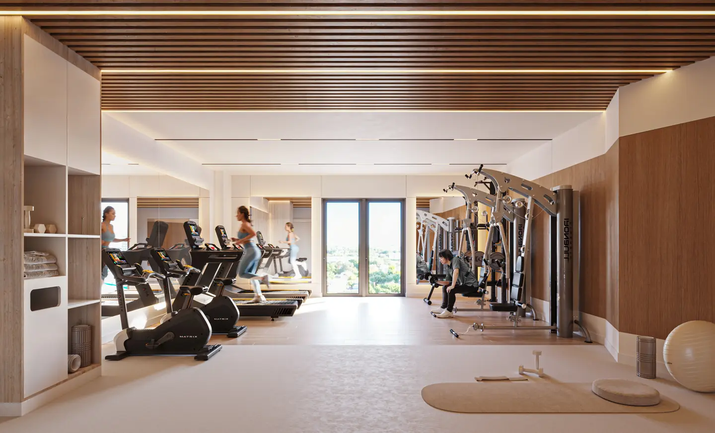 Eden Residences fitness center with cardio and strength equipment