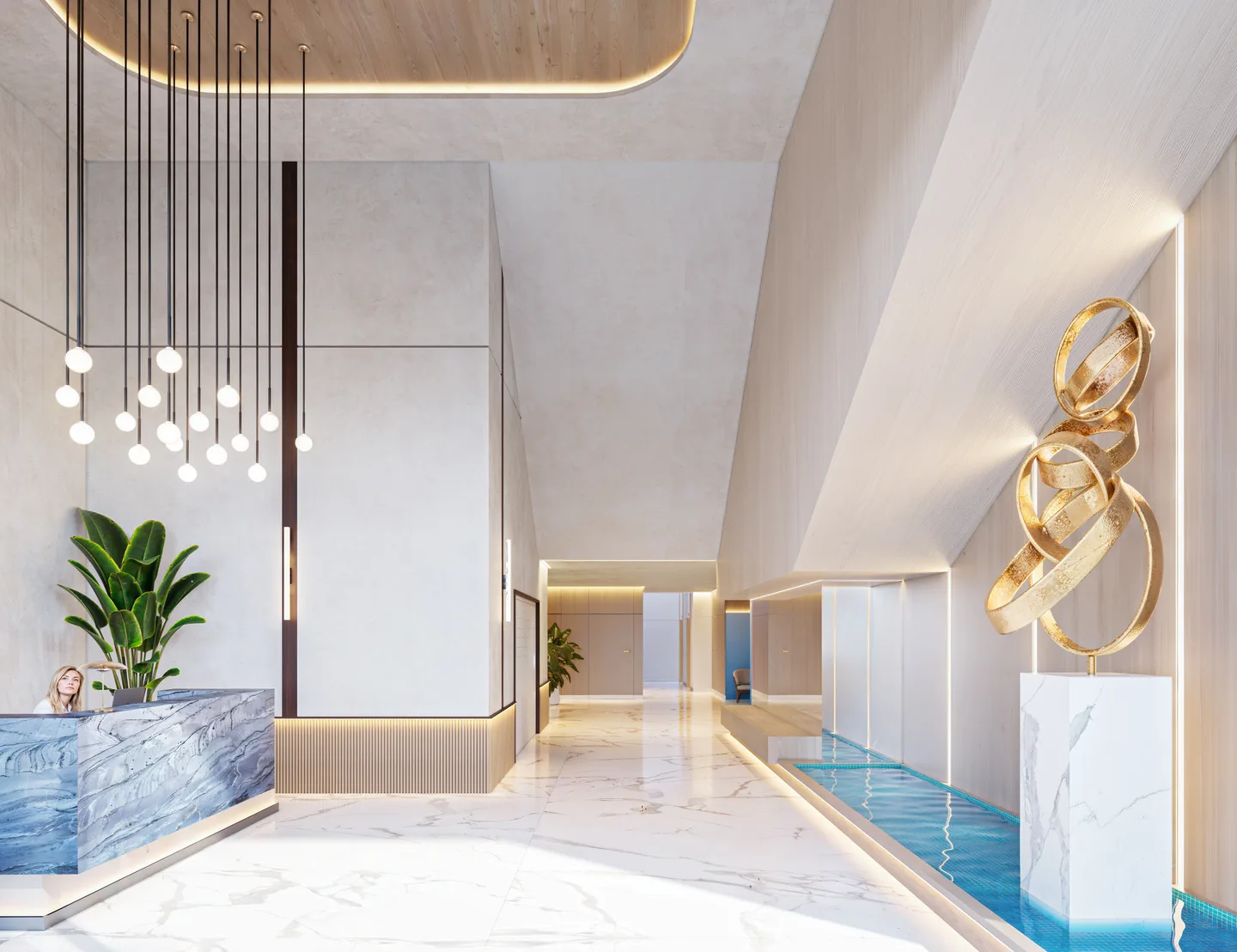 Eden Residences lobby and twenty-four-hour front desk